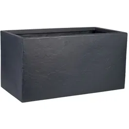 Strata - Pot de fleur Riven Trough - Couleur graphite - 46.5 cm L x 38.5 cm l x 17.5 cm H