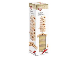 Cayro Block a block classic - Jeu de société en bois pour 2 joueurs, à partir de 3 ans, multilingue (Français, Espagnol, Anglais, Italien, Portugais, Allemand)