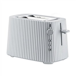 Alessi MDL08 - Grille-pain design Plissé blanc par Michele De Lucchi - 6 niveaux de toast - Design plissé pour surface de cuisine