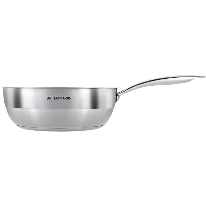Arthur Martin Sauteuse Grand Chef AM4490 - Inox 18/10 - Diamètre 20 cm - Compatible Tous Feux dont Induction - Idéale pour Saisir et Mijoter