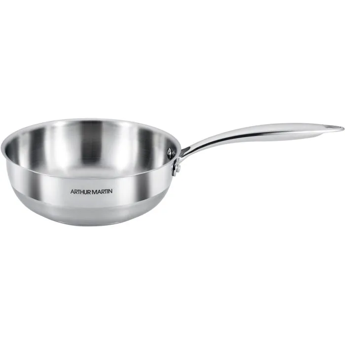 Arthur Martin Sauteuse Grand Chef AM4490 - Inox 18/10 - Diamètre 20 cm - Compatible Tous Feux dont Induction - Idéale pour Saisir et Mijoter