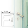 GSC Evolution Lettre de porte F en acier inoxydable avec adhésif