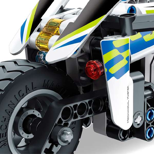 Color Baby - Jeu de Construction Moto de Police à Rétrofriction - 193 Pièces - 7 x 19 x 9 cm