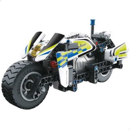 Color Baby - Jeu de Construction Moto de Police à Rétrofriction - 193 Pièces - 7 x 19 x 9 cm
