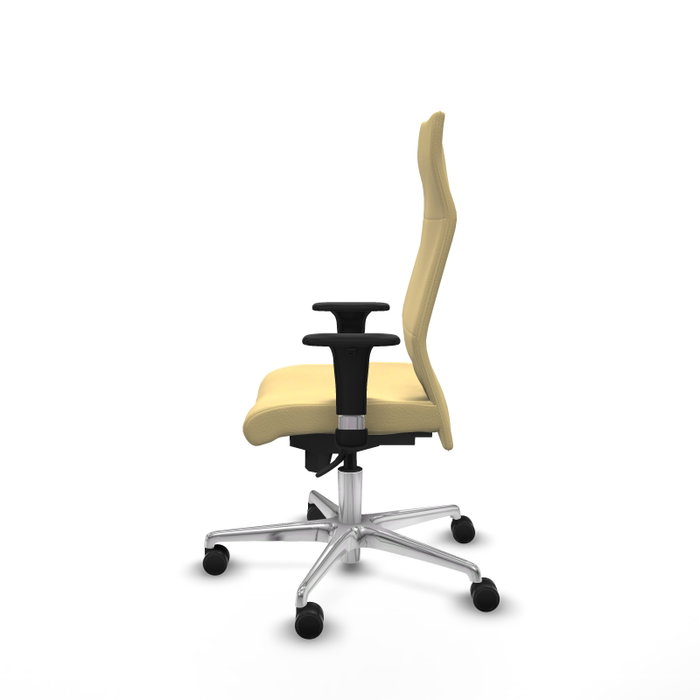 Piqueras Y Crespo Fauteuil Albacete, Similicuir Crème, Mécanisme Synchrone