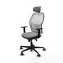 Piqueras y Crespo Chaise de Bureau avec Appui-tête Jorquera 1D036G2 Gris
