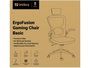 Sandberg Fauteuil de Bureau et Gaming ErgoFusion Basic - Dossier Ergonomique en Maille Respirante avec Soutien Lombaire et Accoudoirs Réglables, Appui-Tête et Inclinaison Ajustables