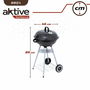 Roues de barbecue au charbon de bois Aktive 46 cm Ronde Noir Avec couvercle