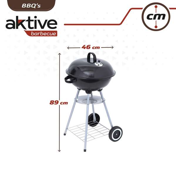 Color Baby Barbecue au charbon de bois rond avec couvercle Aktive 46 cm - Gril de jardin Color Baby Barbecue au charbon de bois rond avec couvercle Aktive 46 cm - Gril de jardin