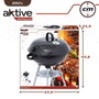Color Baby Barbecue au charbon de bois rond avec couvercle Aktive 46 cm - Gril de jardin