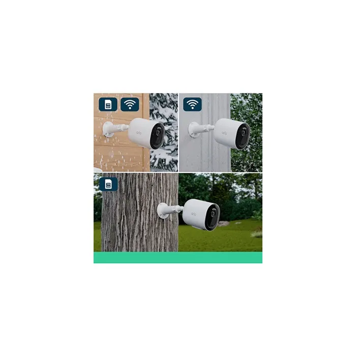 Arlo Go 2 - Caméra de surveillance extérieure avec connectivité 3G/4G et Wi-Fi - Vision nocturne couleur - Résistante aux intempéries - USB / solaire