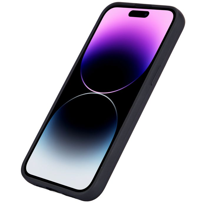 eSTUFF INFINITE VIENNA Coque iPhone 15 Pro Max - Protection TPU recyclé 100% - Anti-chute 1.2m, Anti-jaunissement - Noir