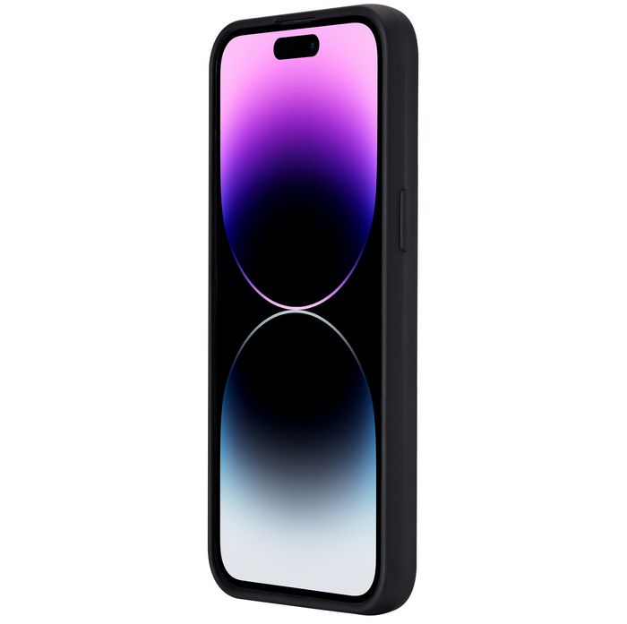 eSTUFF INFINITE VIENNA Coque iPhone 15 Pro Max - Protection TPU recyclé 100% - Anti-chute 1.2m, Anti-jaunissement - Noir