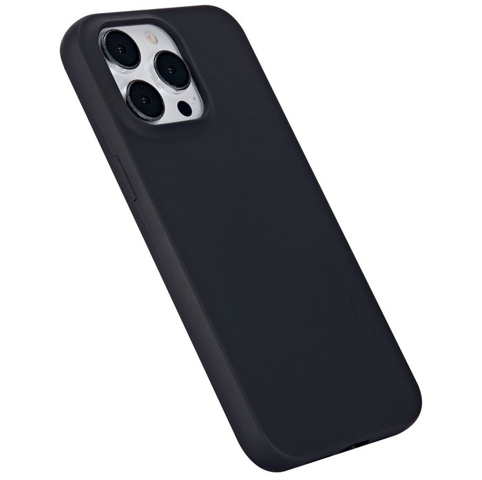 eSTUFF INFINITE VIENNA Coque iPhone 15 Pro Max - Protection TPU recyclé 100% - Anti-chute 1.2m, Anti-jaunissement - Noir