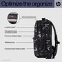 HP Sac à dos Campus XL imprimé marbre, sécurisé avec compartiment pour ordinateur portable 16 pouces, imperméable