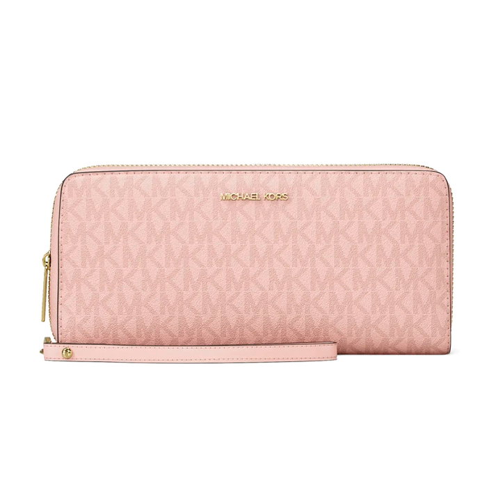 Michael Kors 35R4GTVT3V-POWDER-BLUSH Portefeuille Jet Set Travel Rose Toile Edition Femme Michael Kors 35R4GTVT3V-POWDER-BLUSH Portefeuille Jet Set Travel Rose Toile Edition Femme