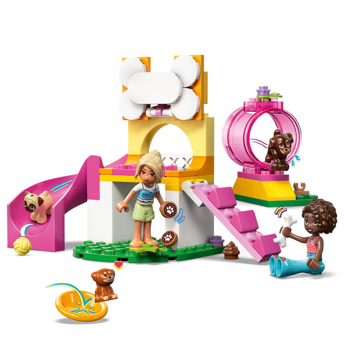 LEGO Friends Parc d'Aventures pour Chiots 42665 Jeu de Construction pour Enfants 4 Ans+ avec Aliya Sara et 3 Chiens