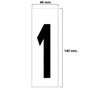 WOLFPACK LINEA PROFESIONAL Numéro autocollant 46x140 mm - Nº 1