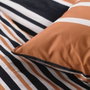 Today Parure de lit 2 personnes 240x220 cm Orange, Noir et Blanc