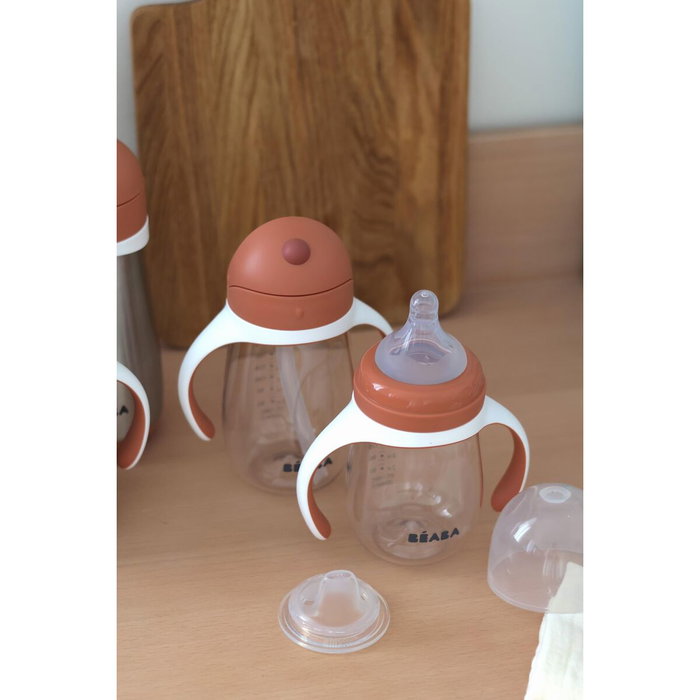 Beaba Biberon d'apprentissage 2-en-1 210 ml Terracotta Beaba Biberon d'apprentissage 2-en-1 210 ml Terracotta
