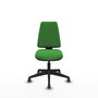 PIQUERAS Y CRESPO Chaise Elche Asynchrone Tissu Vert Base pyramidale noire