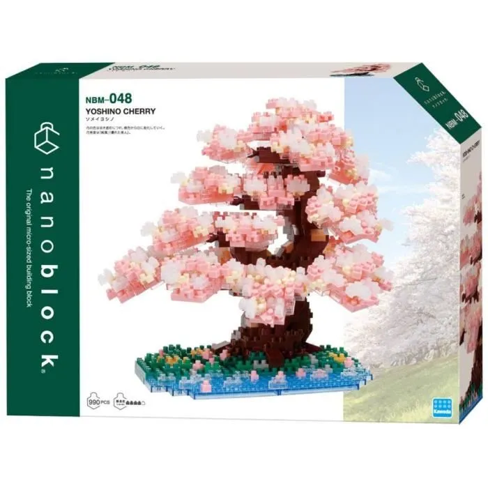 Bandai Nanoblock - Figurine en Brique Deluxe Cerisier en Fleurs - 990 Pièces - Construction Créative - Modèle Détaillé pour Enfants à Partir de 12 Ans