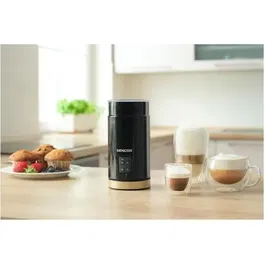 Sencor SMF 2031BK - Mousseur à lait 500 W, fouet inox, capacité 150 ml/300 ml, design compact