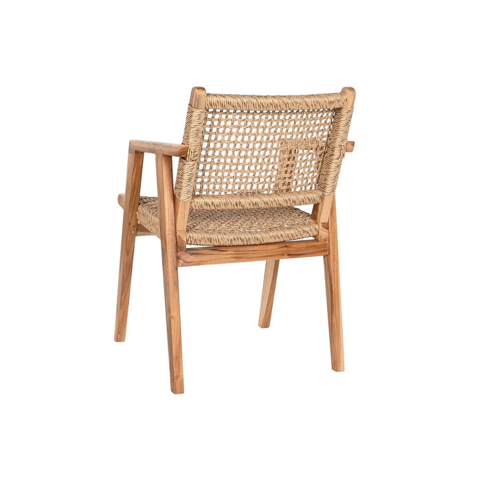 DKD Home Decor Chaise à Accoudoirs Beige Naturel
