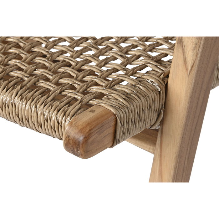 DKD Home Decor Chaise à Accoudoirs Beige Naturel