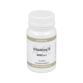 Ortocel Nutri-Therapy Vitamine D 4000 UI 100 Comprimés Complément Alimentaire Immunité Os