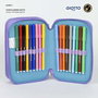 Cerdá Plumier avec accessoires Giotto Frozen 12.5 x 6.5 x19.5 cm - Age recommandé 3 ans - Bleu clair