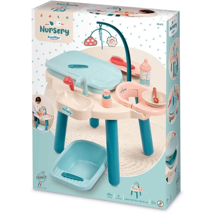 Ecoiffier Nursery 1840 - Table Nursery avec Accessoires Ecoiffier Nursery 1840 - Table Nursery avec Accessoires