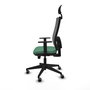 Piqueras y Crespo 1D066G1 Chaise de Bureau avec Appui-tête Vert émeraude et Gris