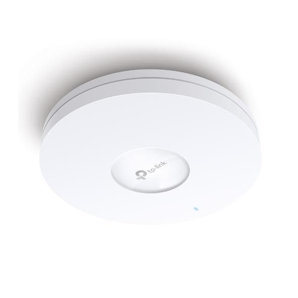 Omada - Point d'accès WiFi 6 plafonnier AX5400 (4804 Mbps 5GHz + 574 Mbps 2.4GHz), 1 port Ethernet 2.5 Gigabit, PoE+ 802.3at, gestion cloud
