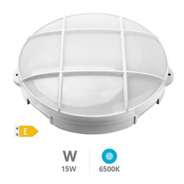 GSC Evolution Applique LED Oxalis ronde avec grille, 15W, 6500K, Blanco