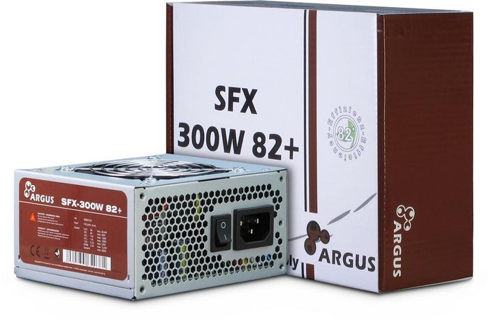 Inter-Tech SFX-300W - Alimentation SFX 300W 80 Plus Bronze, PFC Actif, Ventilateur 80mm, Connecteur PCIe 6+2 pin