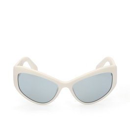 Adidas Sport Lunettes de Soleil OR0089 21X 135 mm pour Femme - Monture Blanche, Verres Bleus, Pont 17 mm, Branches 135 mm