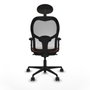 Piqueras y Crespo Chaise de Bureau Jorquera 2D036N1 Blanc Marron