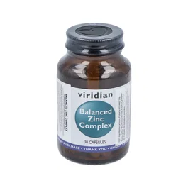 Viridian Balanced Zinc Complex 30 capsules végétales, complément alimentaire zinc, cuivre et bêta-carotène
