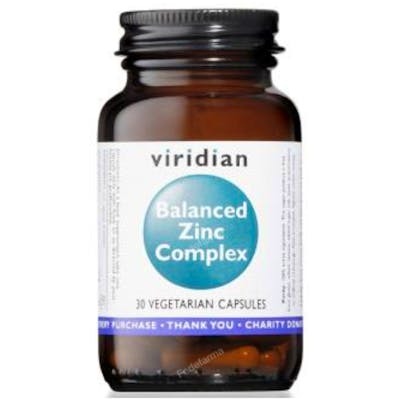 VIRIDIAN Balanced Zinc Complex 30 capsules végétales VIRIDIAN Balanced Zinc Complex 30 capsules végétales