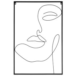 Home Deco Factory Tableau Visage en Fil de Fer 60x90 cm