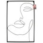 Home Deco Factory Tableau Visage en Fil de Fer 60x90 cm