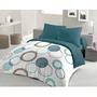 Home Linge Passion HOM3701393712736 Housse de couette Audace 240 x 260 cm + 2 taies d'oreiller 63x63 cm Bleu canard