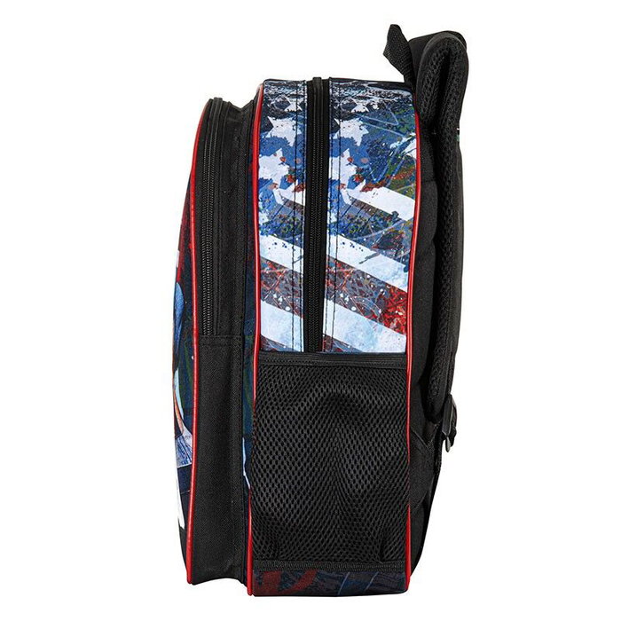 Perona Sac à dos Captain America Marvel, 39 cm, 37x29x11 cm, compartiments avec fermeture, dos et bretelles rembourrés, poche à bouteille