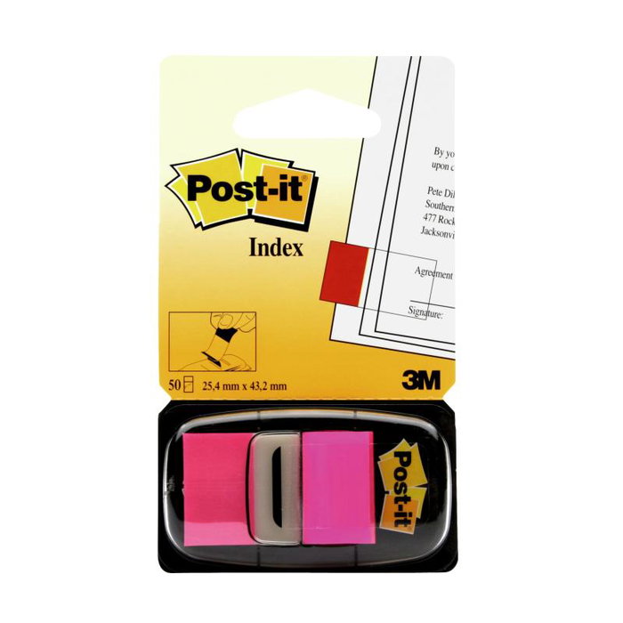 3M 680-21 Post-it Index, bandes auto-collantes avec distributeur pour classement, 68021