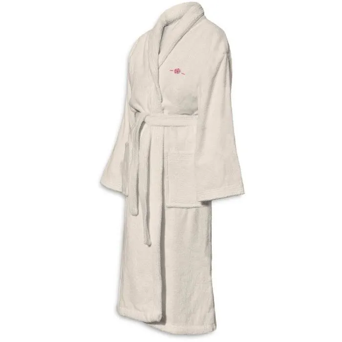 Le Temps D'Un Bain Peignoir Unisexe en Coton Ecru Taille S Le Temps D'Un Bain Peignoir Unisexe en Coton Ecru Taille S