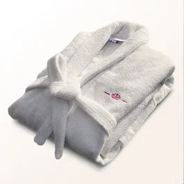 Le Temps D'Un Bain Peignoir Unisexe en Coton Ecru Taille S