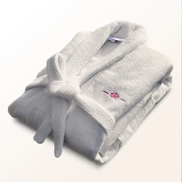 Le Temps D'Un Bain Peignoir Unisexe en Coton Ecru Taille S Le Temps D'Un Bain Peignoir Unisexe en Coton Ecru Taille S