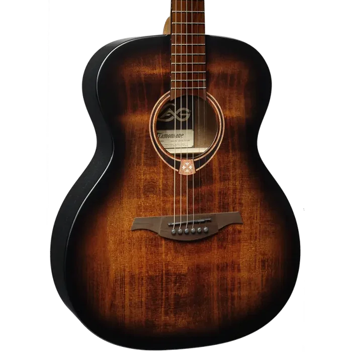 LAG Guitare Acoustique Auditorium Tramontane 70 - Black & Brown