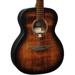 LAG Guitare Acoustique Auditorium Tramontane 70 - Black & Brown